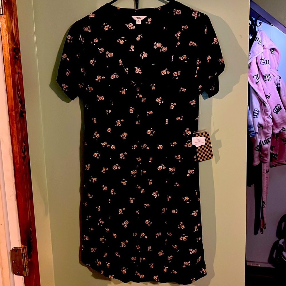 Vans floral button down dress